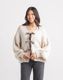 Papillon Tie Cardigan Cream
