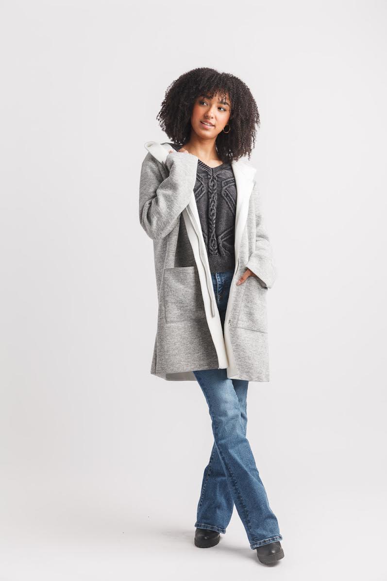 Papillon Soft Hooded Jacket Grey