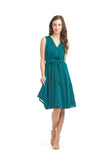 Papillon Sparkle Wrap Dress Teal