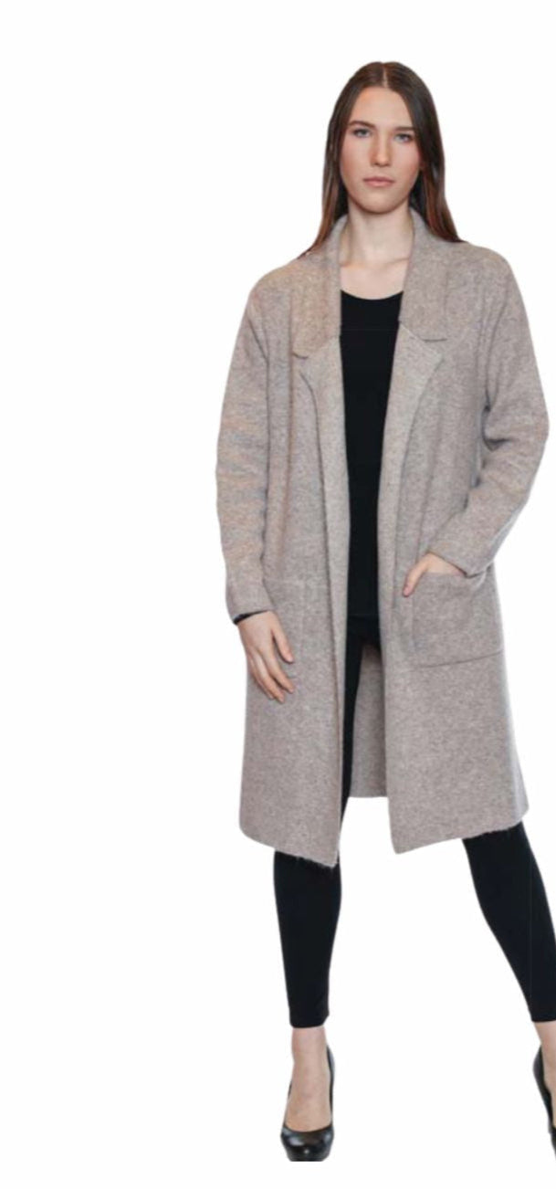 Papa Fashions Coat Sweater Taupe