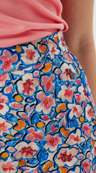 Knit skirt 2025 floral print