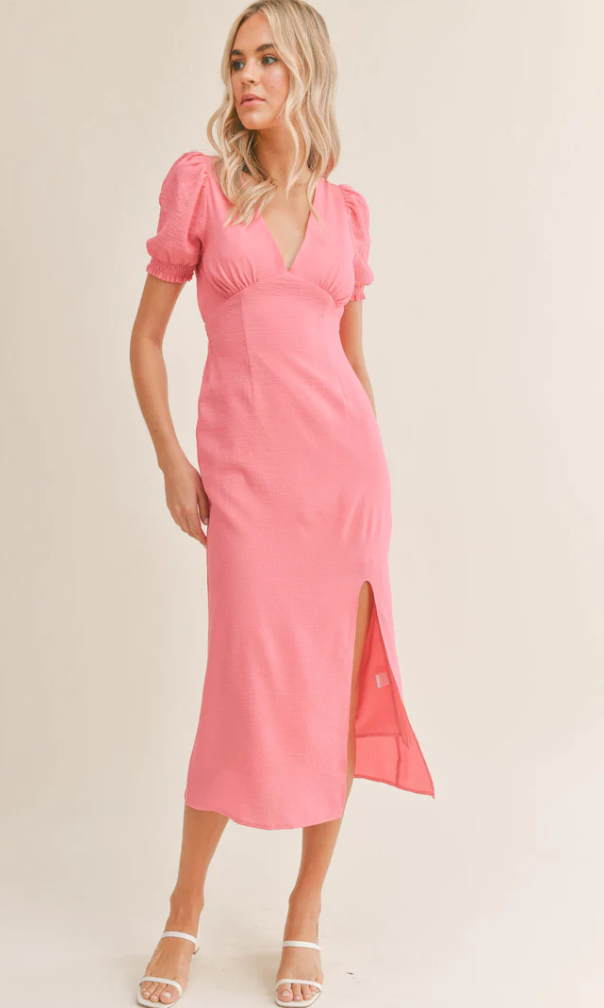 Sadie & Sage Happy Girl Midi Dress Pink