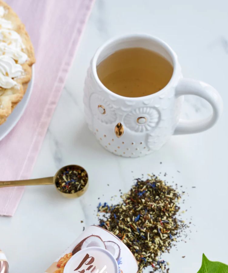 Pinky Up Olivia Ceramic Owl Mug