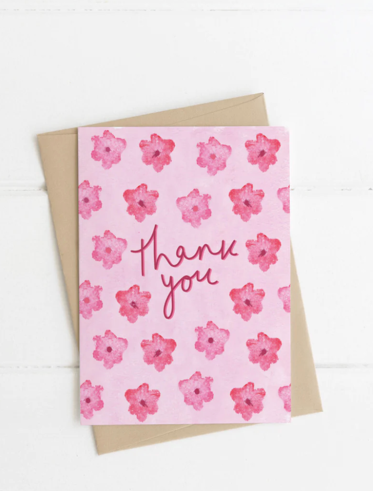 Made By A Potato Floral Thank You