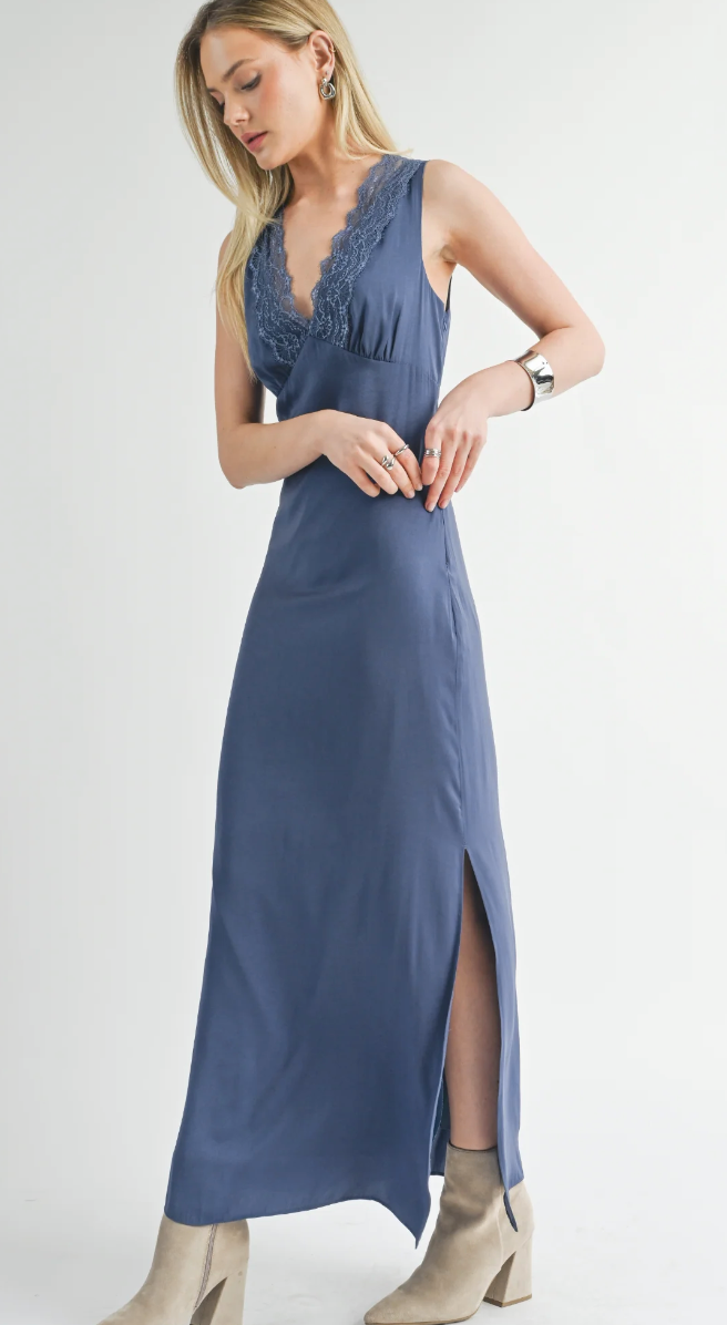Sage The Label Write Poetry Lace Dress Midnight