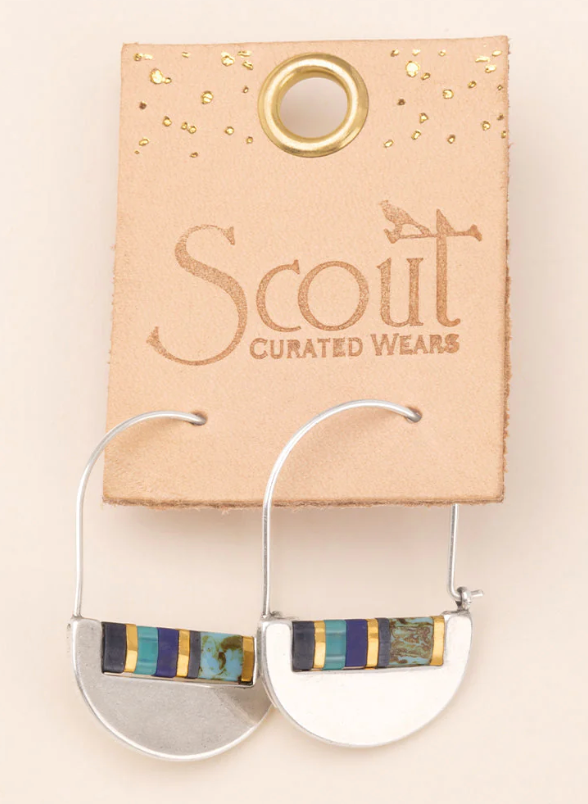 Scout Good Karma Crescent Hoop Cobalt Silver