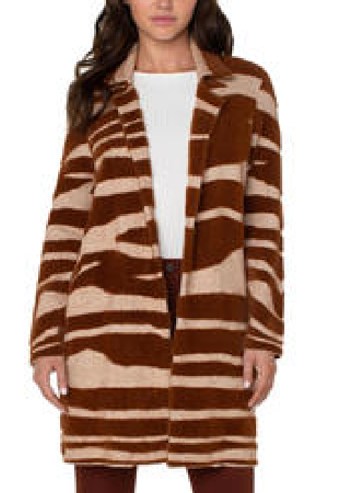 Liverpool Zebra Coatigan Rust