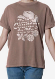 Girl Dangerous Talk Country To Me Boyfriend Tee Espresso Brown
