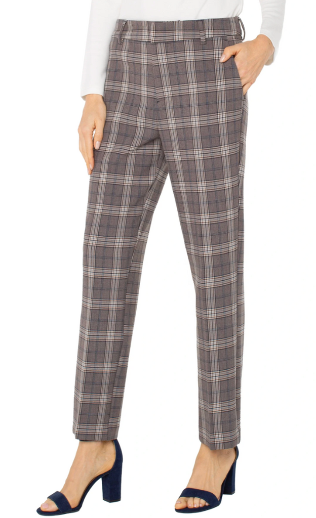 Liverpool Kelsey Trouser Brown Navy Glen Check