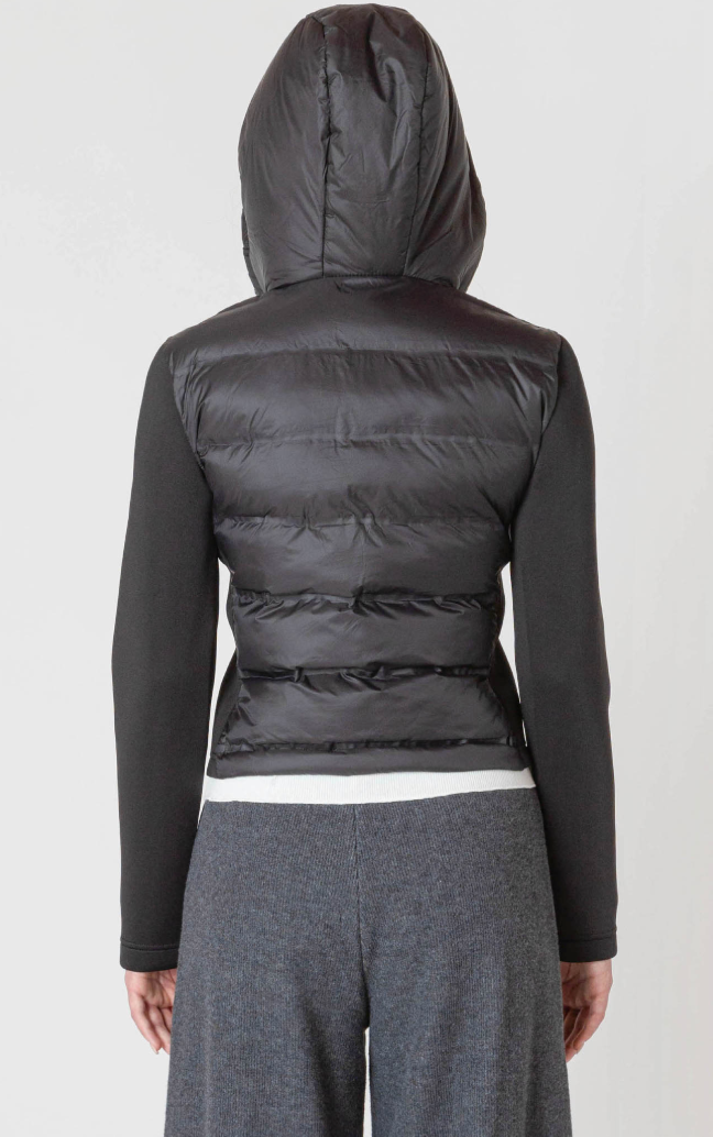 Room 34 Hooded Puffer Jacket In Black