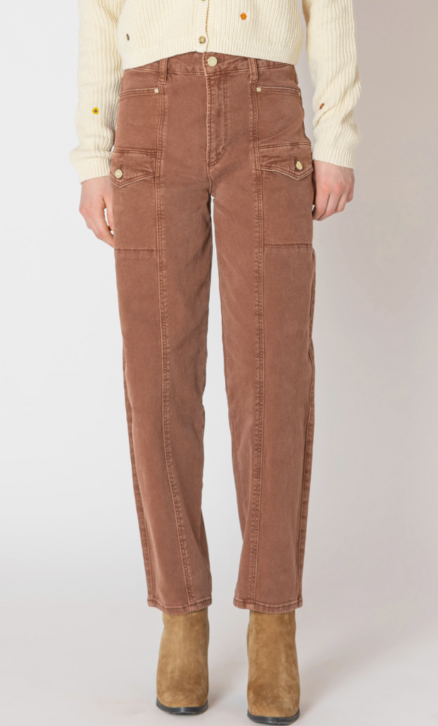 Dex Barrel Leg Pant Brunette