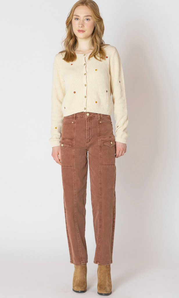 Dex Barrel Leg Pant Brunette