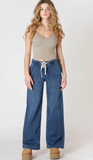 Room 34 Wide Leg Denim Pant Dark Wash