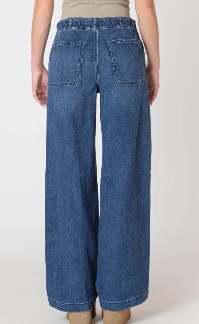 Room 34 Wide Leg Denim Pant Dark Wash