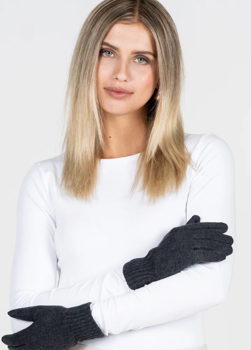 Cest Moi Casual Womens Gloves Heather Black