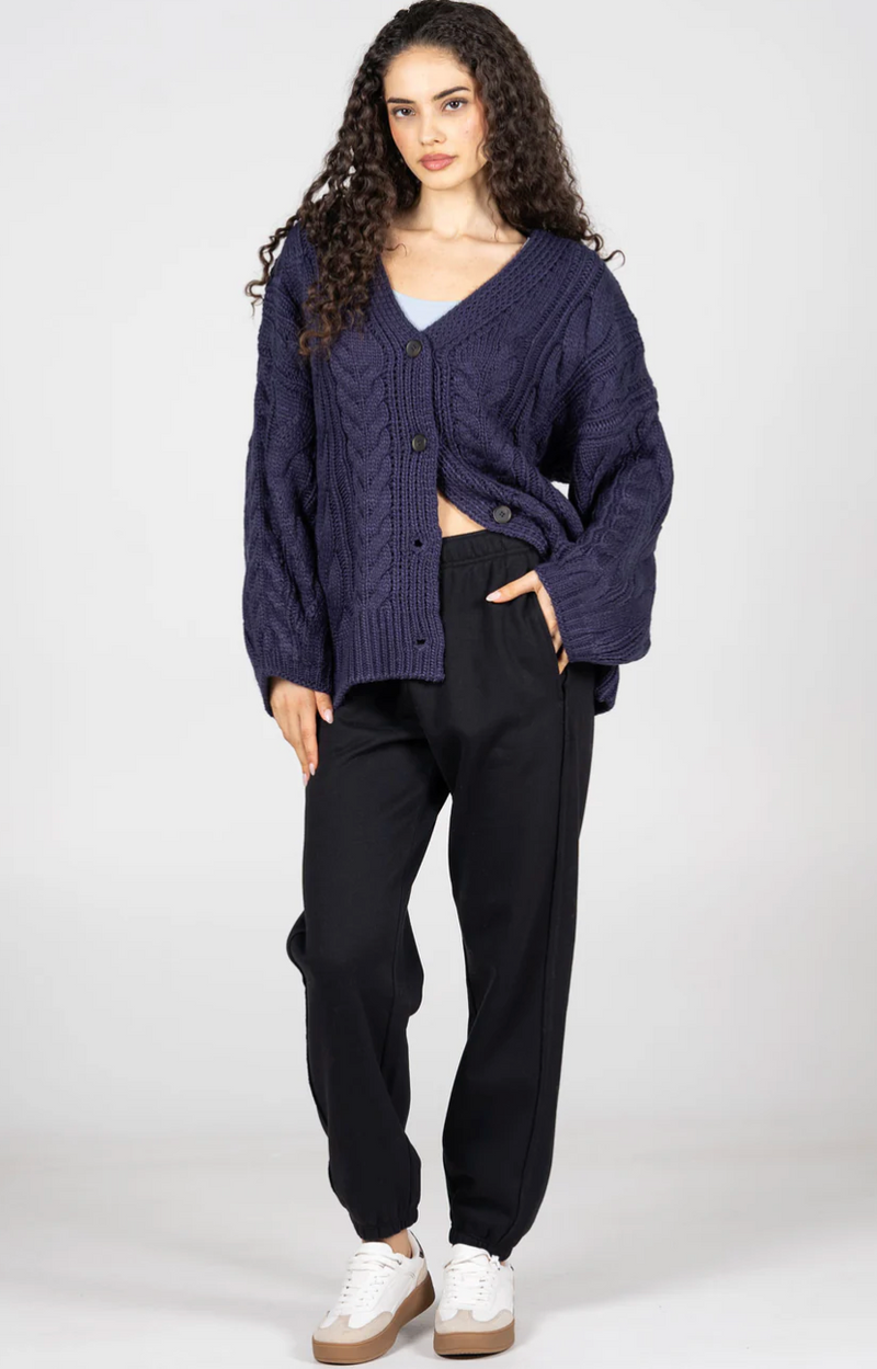 Cest Moi Recycled Poly Cotton Jogger Black