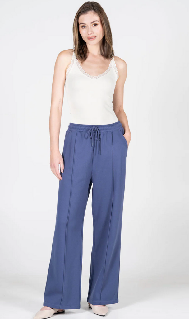 Cest Moi Recycled Poly Cotton Wide Leg Pant Denim