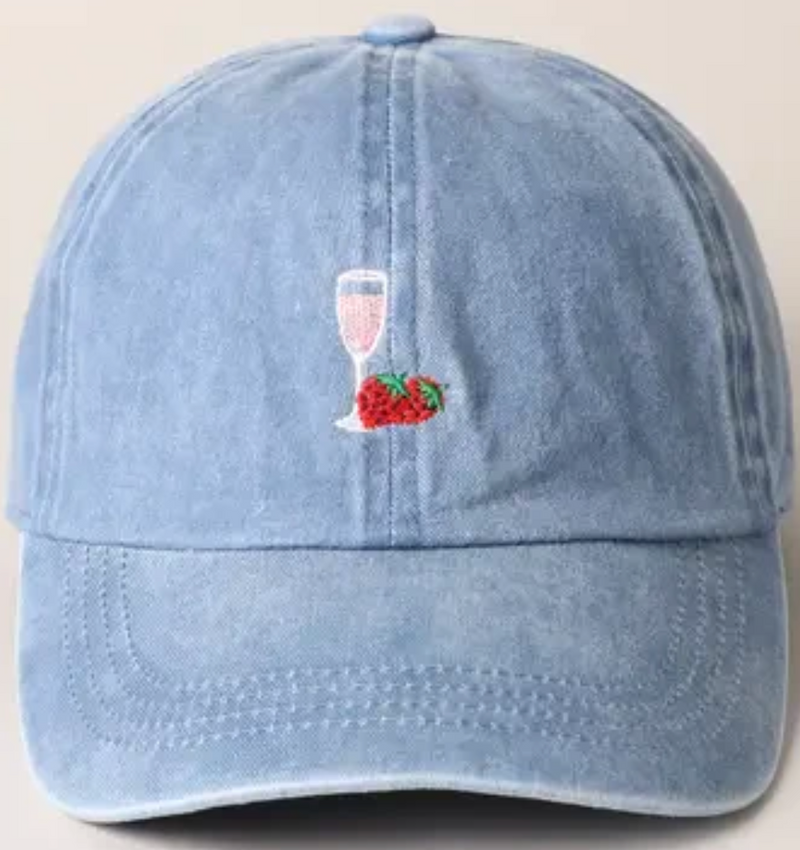 Fashion City Strawberry Wine Cap Denim