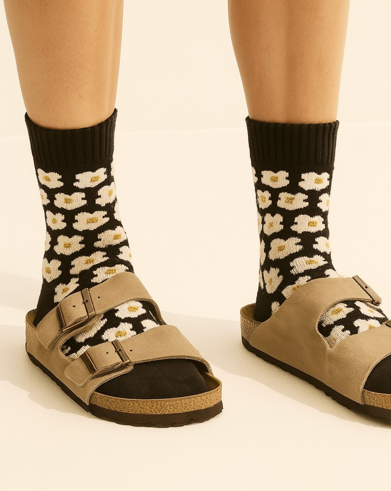 Pika & Bear Daisy Jane Socks Black