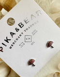 Pika & Bear Peyo Mushroom Stud Silver