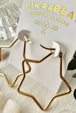 Pika & Bear Arcalis Star Hoop Earrings Gold