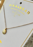 Pika & Bear Bellis Daisy Charm Necklace Gold