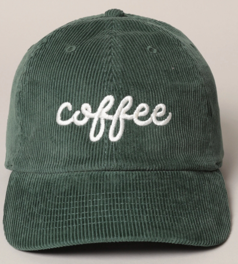 Fashion City Coffee Cord Cap Green