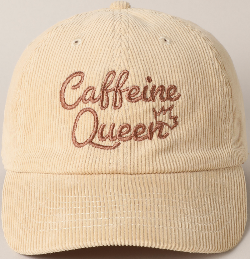 Fashion City Caffeine Queen Cord Cap Sand