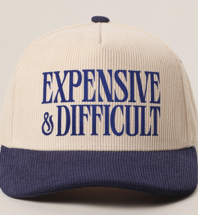 Fashion City Expensive & Difficult Cord Cap Navy