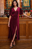 AngelEye Dover Dress Burgundy Velvet
