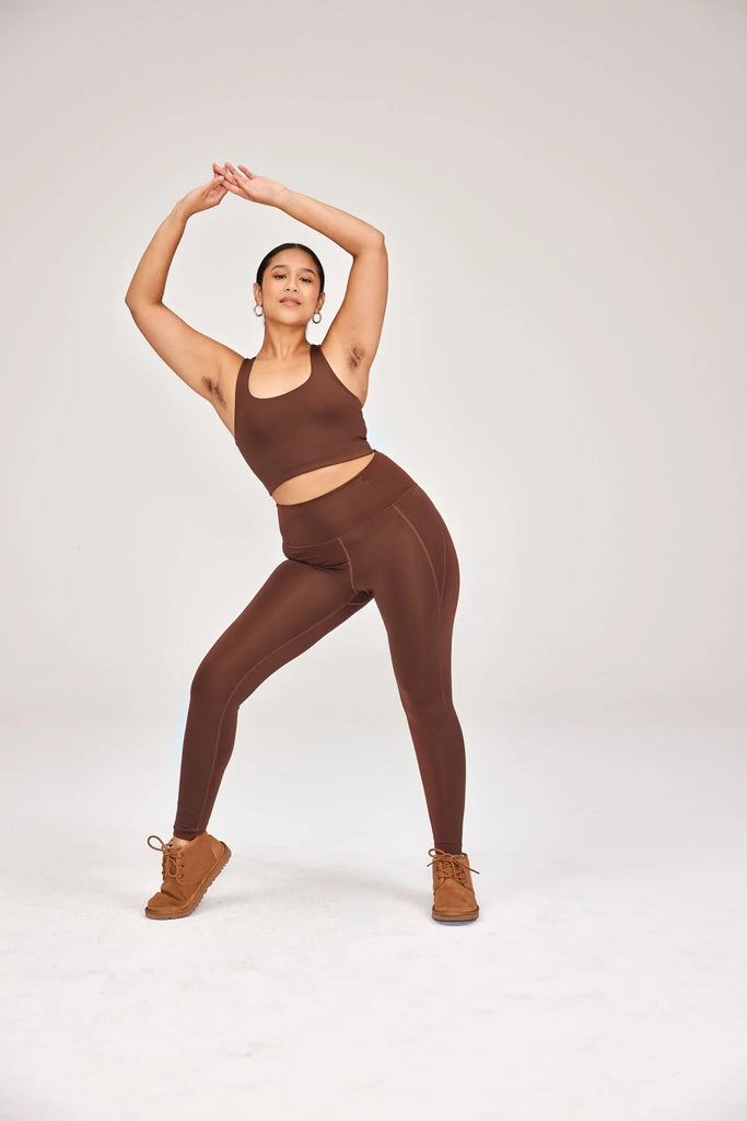 Girlfriend Collective Rib Hi Rise Compressive Legging Earth