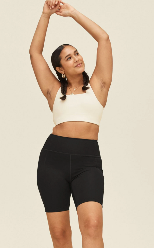 Girlfriend Collective Hi Rise Bike Short Black
