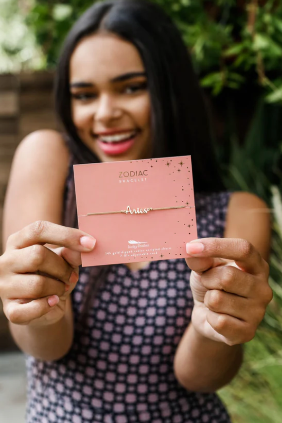 Lucky Feather Zodiac Bracelet