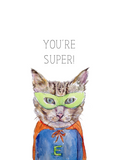 Gloria Ho Superhero Cat Card