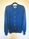 Sneezeweed Blue Wool Cardigan