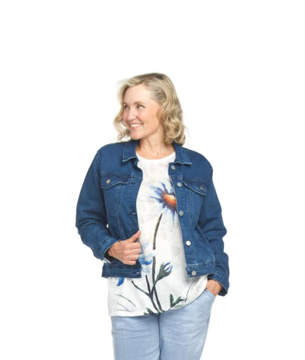 Papillon Denim Stretch Jacket Dark Wash