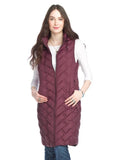 Papillon Zip Vest In Burgundy