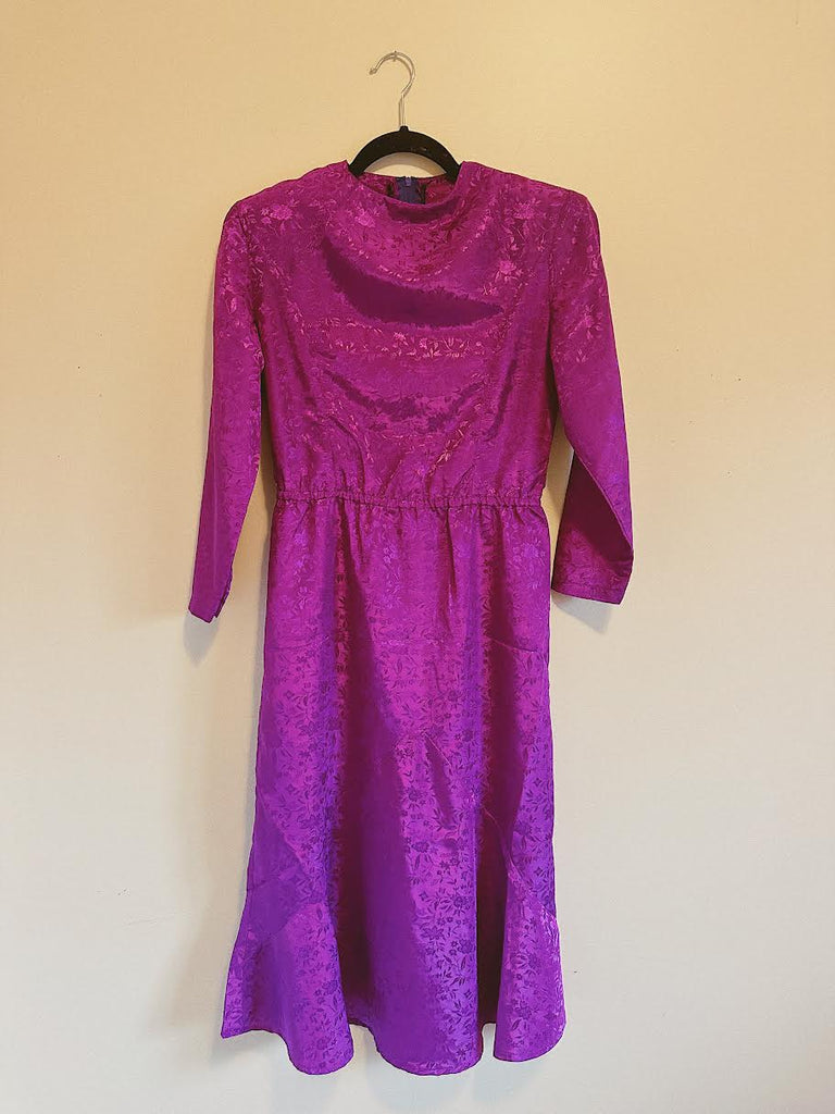 Sneezeweed Satin Square Dress Purple