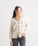 Papillon Crochet Button Cardigan Cream