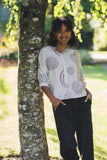 Papillon Squiggle Print Blouse Linen