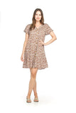 Papillon Floral Mini Dress Brown