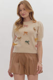 Entro Multi Bow Pullover Sand