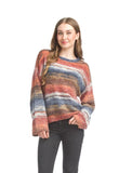 Papillon Stripe Knit Sweater Orange