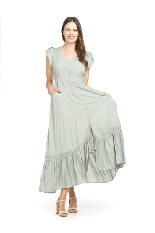 Papillon Solid Maxi Dress Sage