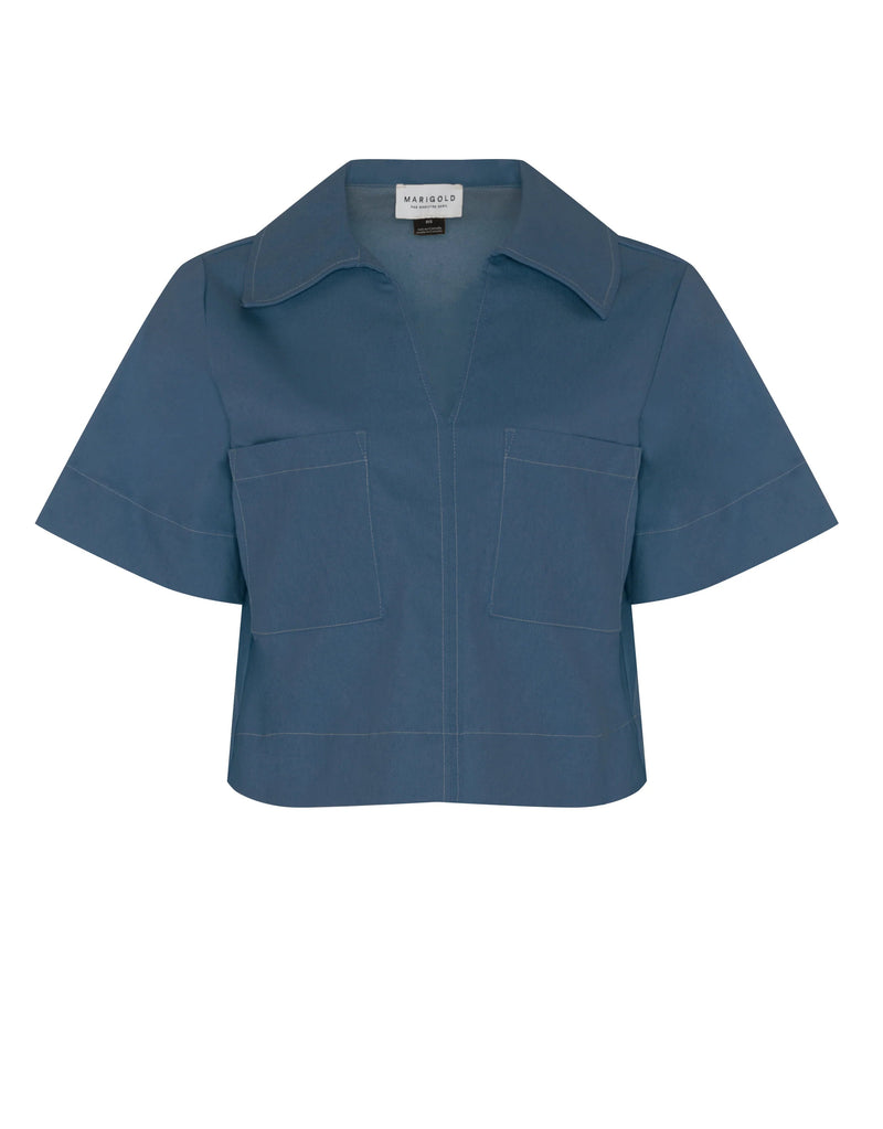 Marigold Cassie Top Blue Denim