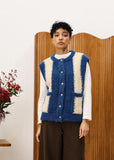 FRNCH Siba Cardigan Vest Navy Blue