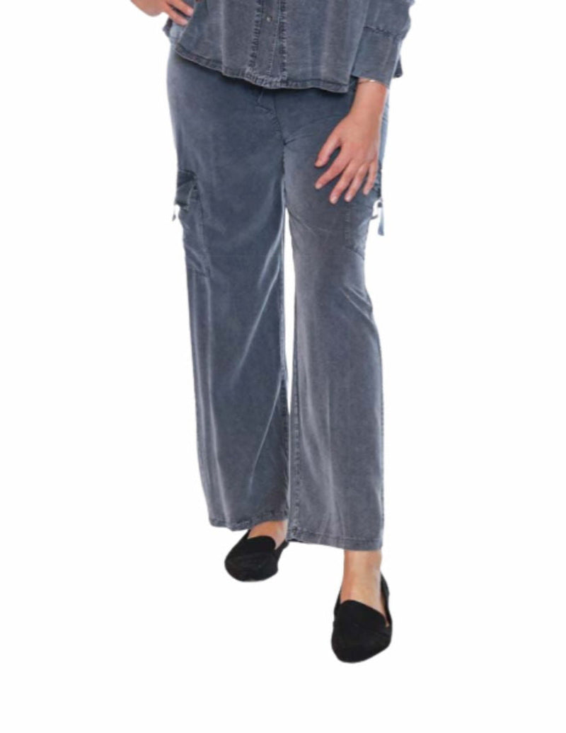 Papa Fashions Loose Pocket Pant Dark Blue