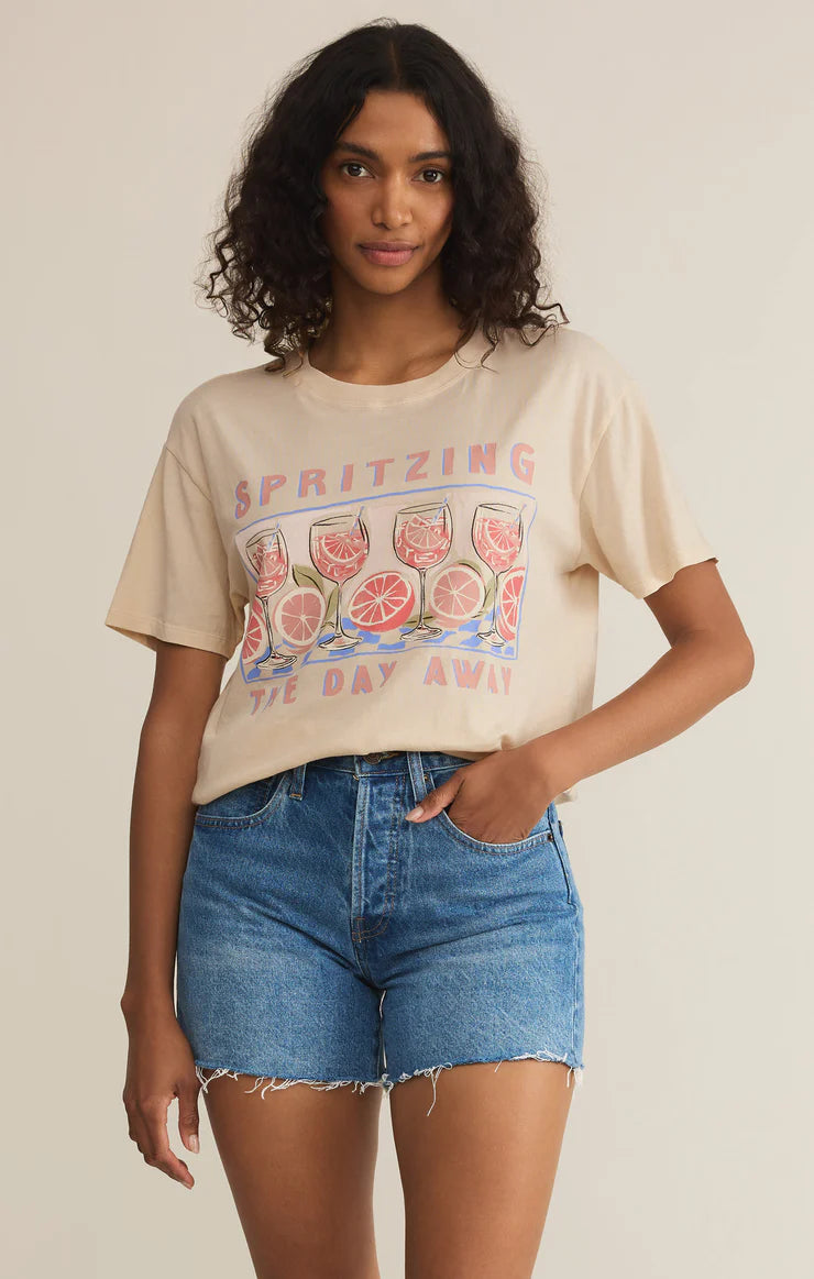 Z Supply Spritz Boyfriend Tee Sandshell