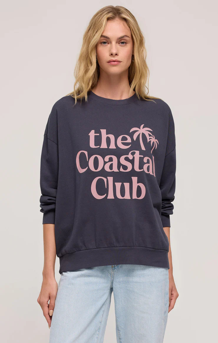 Z Supply Costal Club Sunday Sweatshirt In Supernova
