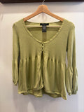 Sneezeweed Sage Green August Silk Blouse